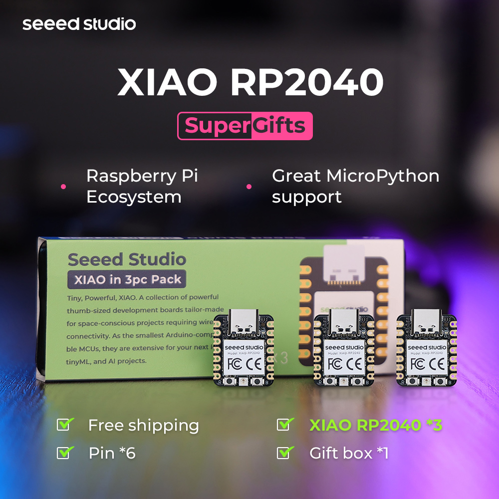 Microcontroller Kit - RP2040 -Seeed Studio XIAO RP2040 microcontroller,