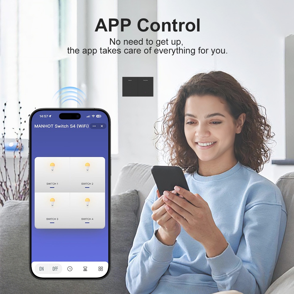 Manhot WIFI Smart DIY Naamscha - Smart Light Switch Wifi recensie en prijs