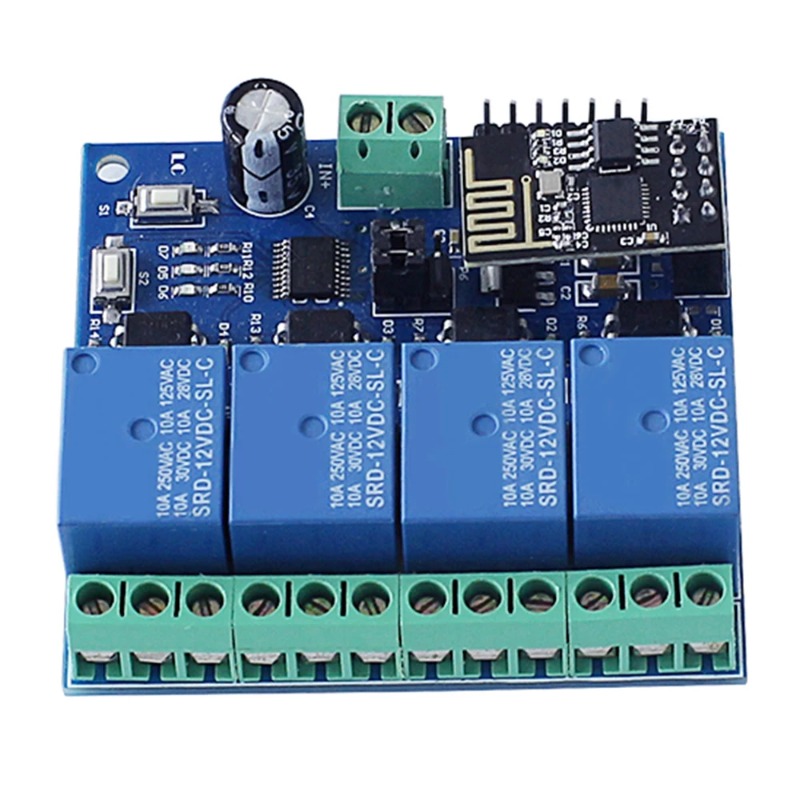 ESP8266 ESP-01 4-weg WiFi rela - Esp8266 Relay Module recensie en prijs