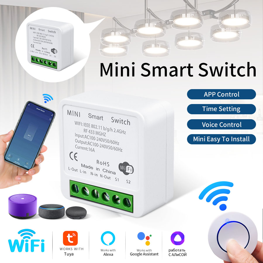 RF433Mhz 16A/20A Tuya WiFi Sma - Smart Light Switch Wifi recensie en prijs
